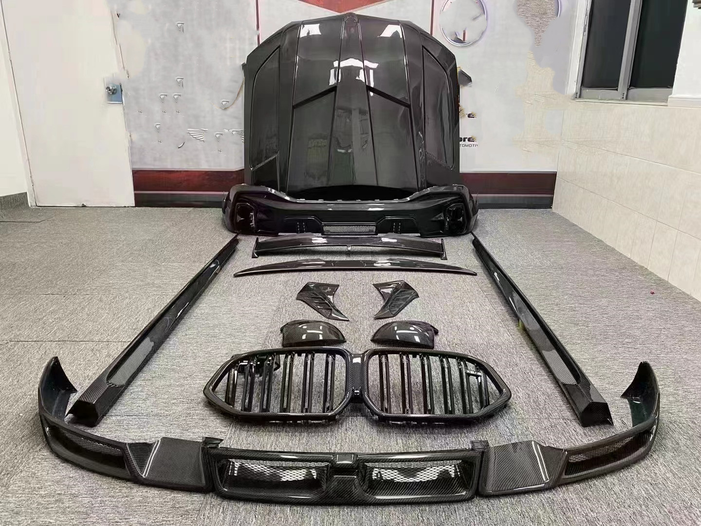 Hot Sale G06 X6 Carbon Fiber Body Kit Forbmw X6 Carbon Fiber Front Shovel Rear Diffuser Spoiler Cover