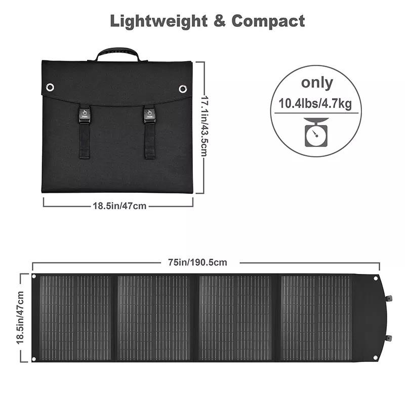 66mm Folding Mini Solar Panels Small 150w 200w Portable Solar Panels
