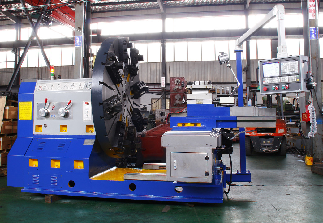 Heavy Duty Horizontal Flange Lathe For Machining 5000 Mm Flange Flywheel