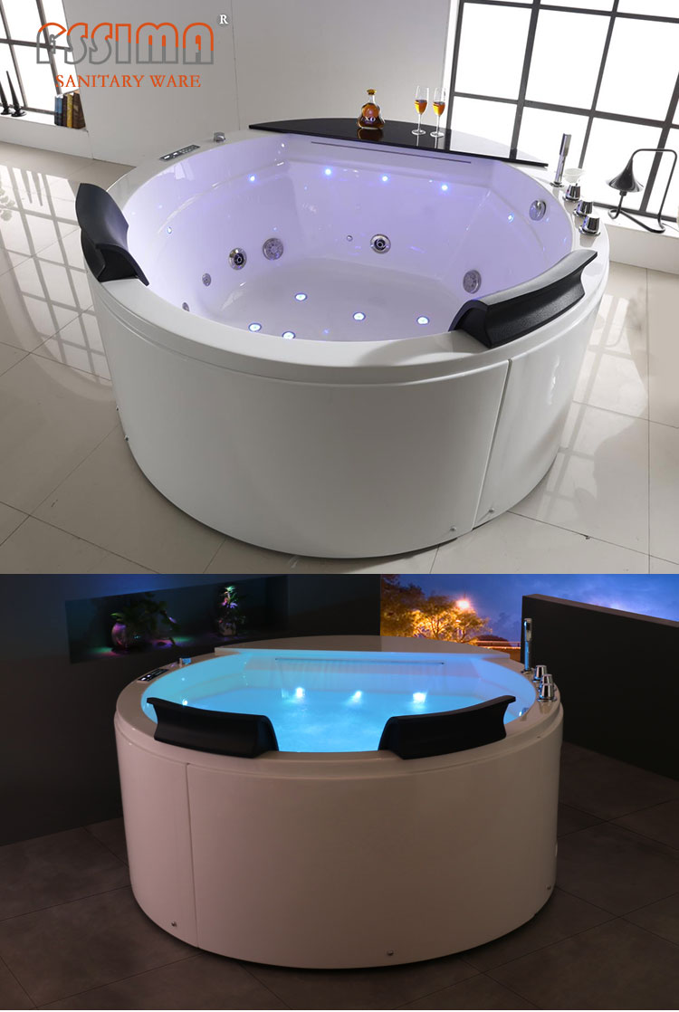 Freestanding Round Whirlpool Bathtub With Jets Swim Spa Hot Tub 1700MM