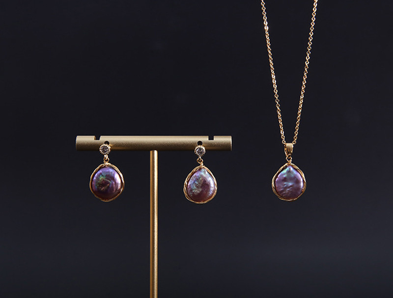 Natural Baroque Pearl necklace Natural Freshwater Baroque Pearl Pendant Necklace for Women Pearl Necklace Jewelry set