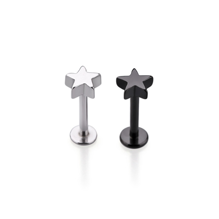 316L surgical stainless steel internally thread piercing labret ring