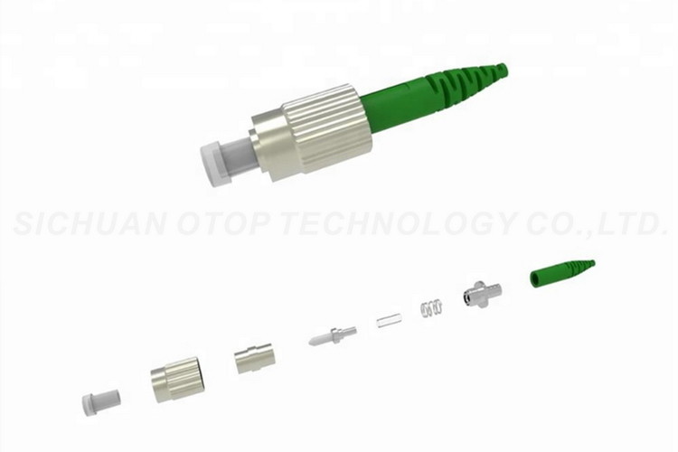 Green Fiber Optic Cable Types And Connectors FC / APC -45 to +85 Operating Temperature