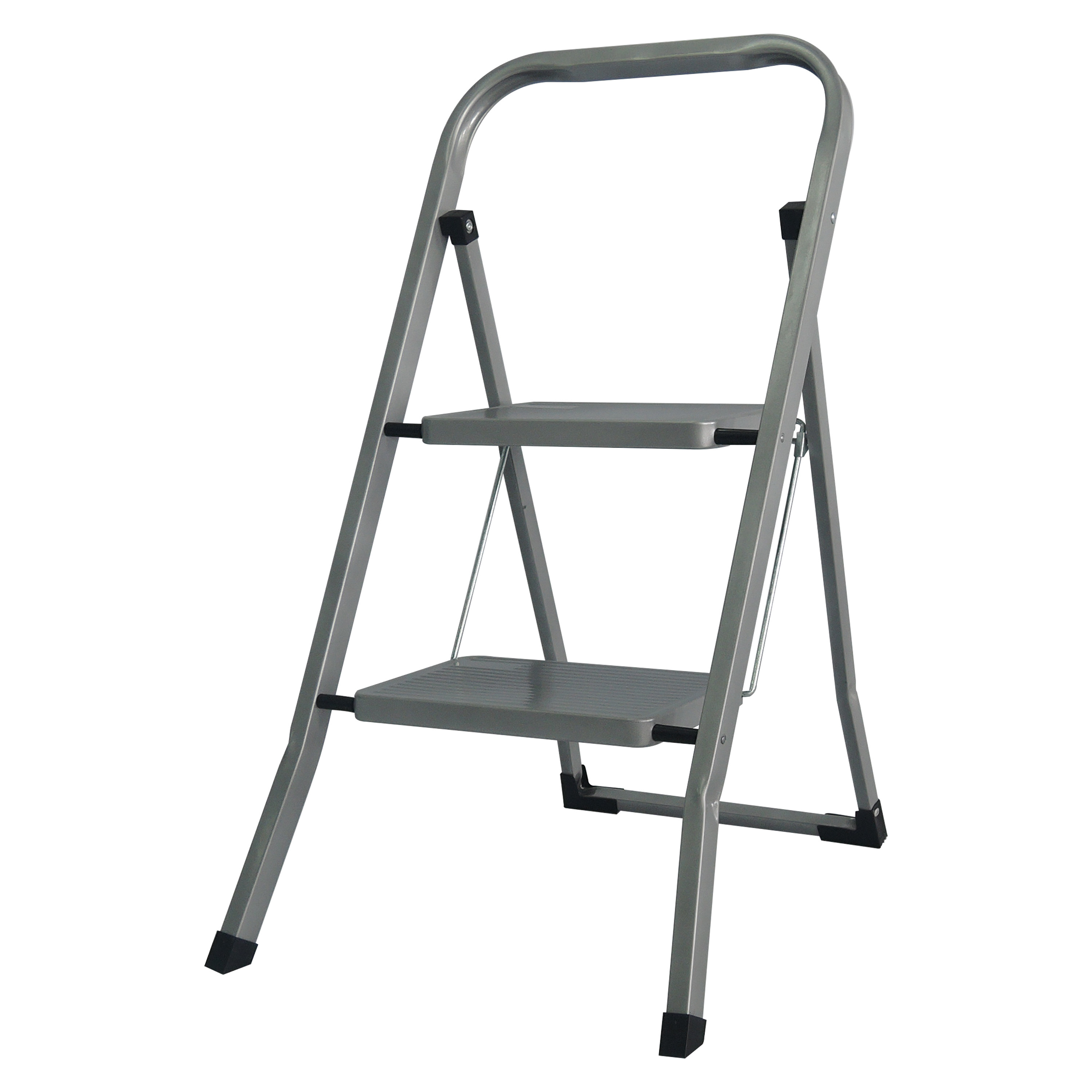 Slip Resistant 2 Step Steel Stool Compact Foldaway Size Stable Performance