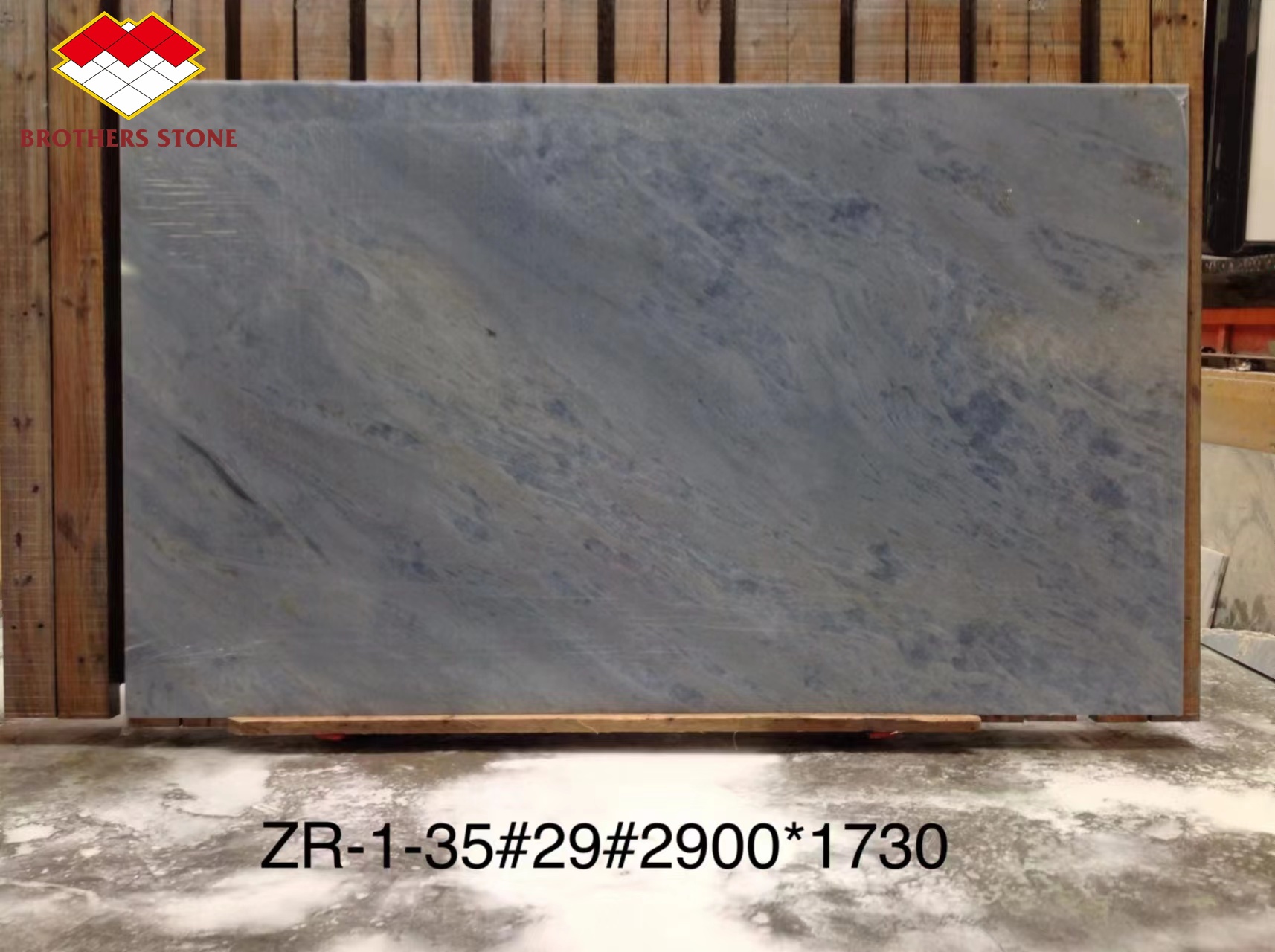 Big Slab Backlit Calcite Azulata Brazil Diamond Blue Crystal Marble Sheet Wall Slabs