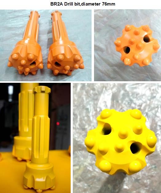 BR2 / BR3 2" DTH Hammers Well Drilling Low Air Pressure BR2 Hammer Yellow Color