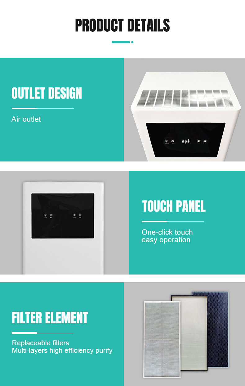 Custom Photocatalyst Air Purifier , Odor Smoke Removing Clean Room Air Purifier Dust Cleaning Machine