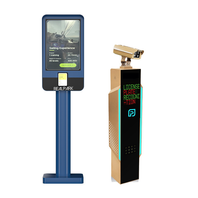 21.5inch Touchscreen ANPR Payment LPR System Parking Garage Kiosk