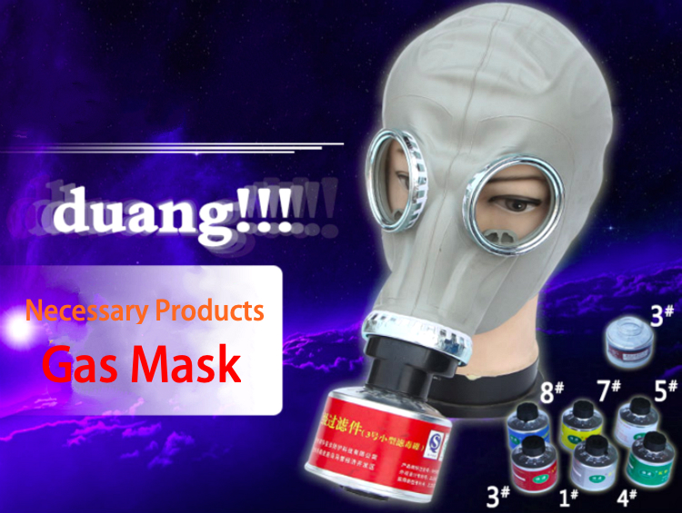 Silica Gel Safety Full Face Gas Mask 60*27*42cm Anti Virus