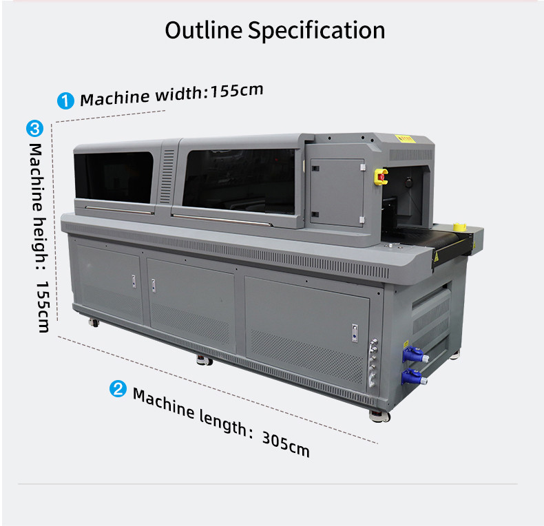 Single Pass UV Printer For LED Environmental UV Ink Printing On Materials Up To 10cm In Height