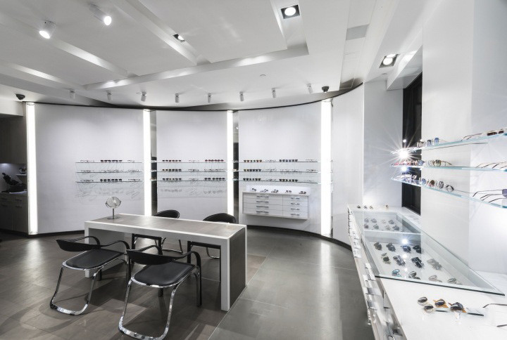 Multi Functional Eyeglass Display Case / Wall Mounted Sunglass Rack For High End Optical Shop