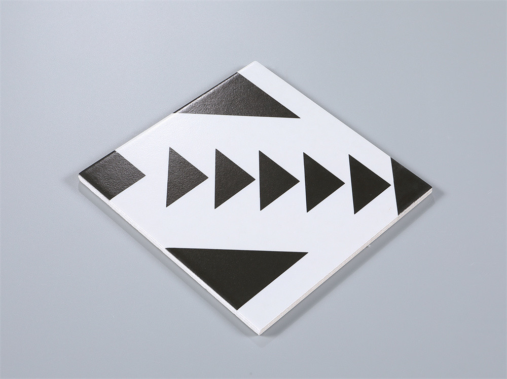 Black And White Grade AAA Scratch-Resistant 200x200mm Floor Ceramic Rustic Tile For Living Room And Bathroom