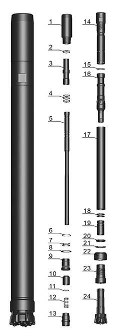 3" Remet Thread RE531 For Exploration Drilling DTH Hammer