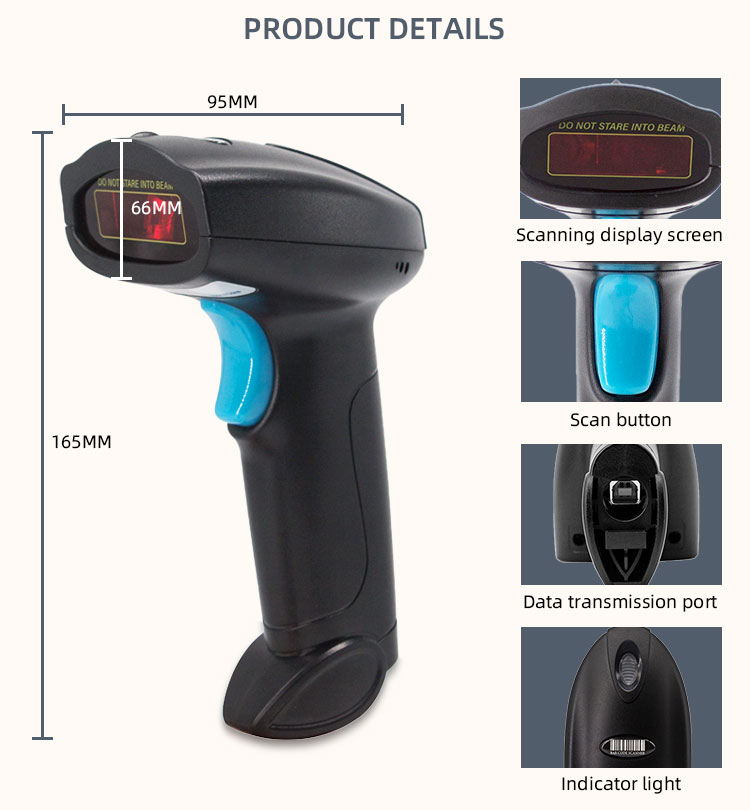 U1-W Warehouse Wireless Barcode Scanner In Line with National Laser Safety Standards