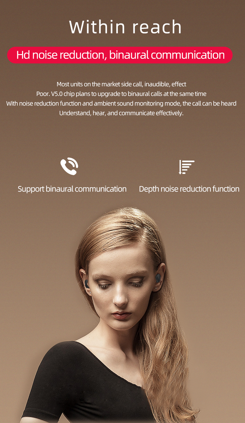 Portable Health Care Products Cherry Blossom Powder A8S Bluetooth Wireless Earphone