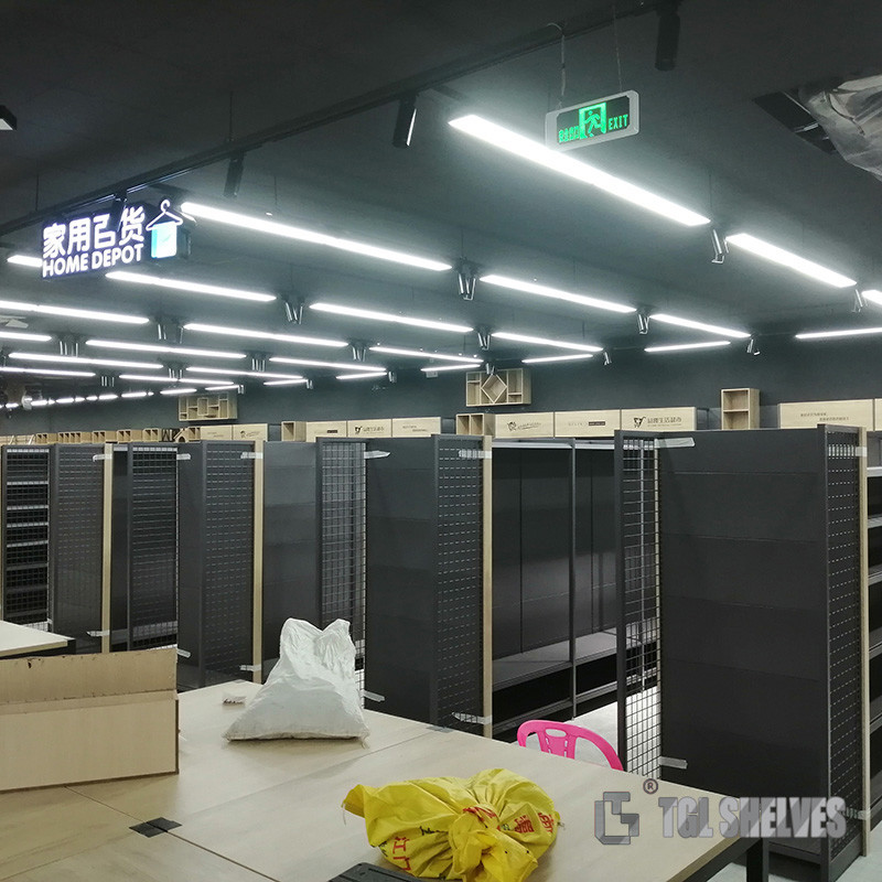 Heavy duty supermarket display shelf 100kg layer capacity 1600mm 1800mm height