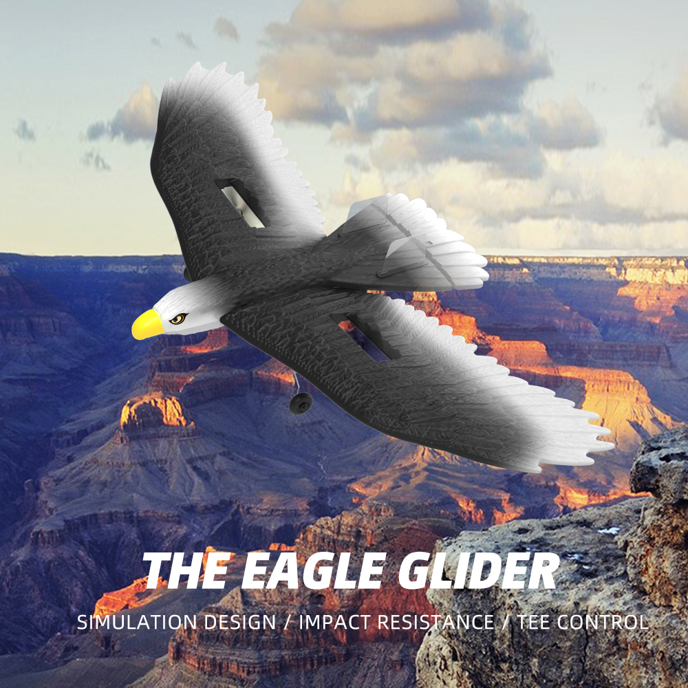 3-Ch RC Bird Plane Fly Toy RC Airplane EPP Model Eagle Toys Glider Jet Controller Battery 4*1.5AAA Battery not included