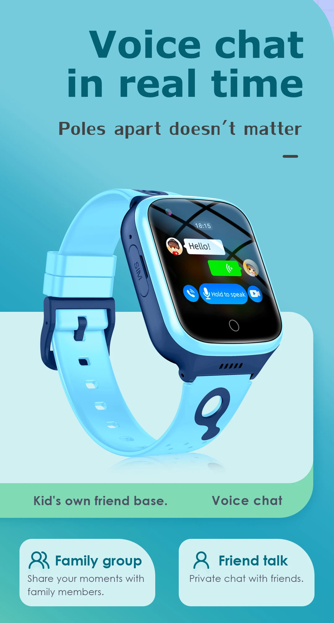 1000Mah Teenager Wrist Gps Tracker 4G Kids Smart Phone K9 GPS Wifi Location Safeguard
