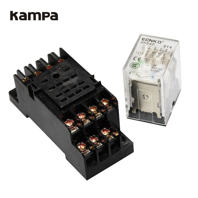 KAMPA MY4NJ HH54P LED Intermediate small size Power Relay relais DC12V DC24V AC220V