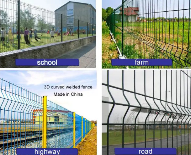 Galvanized RAL6005 Green V Mesh Fencing 2.5m Width Round Post