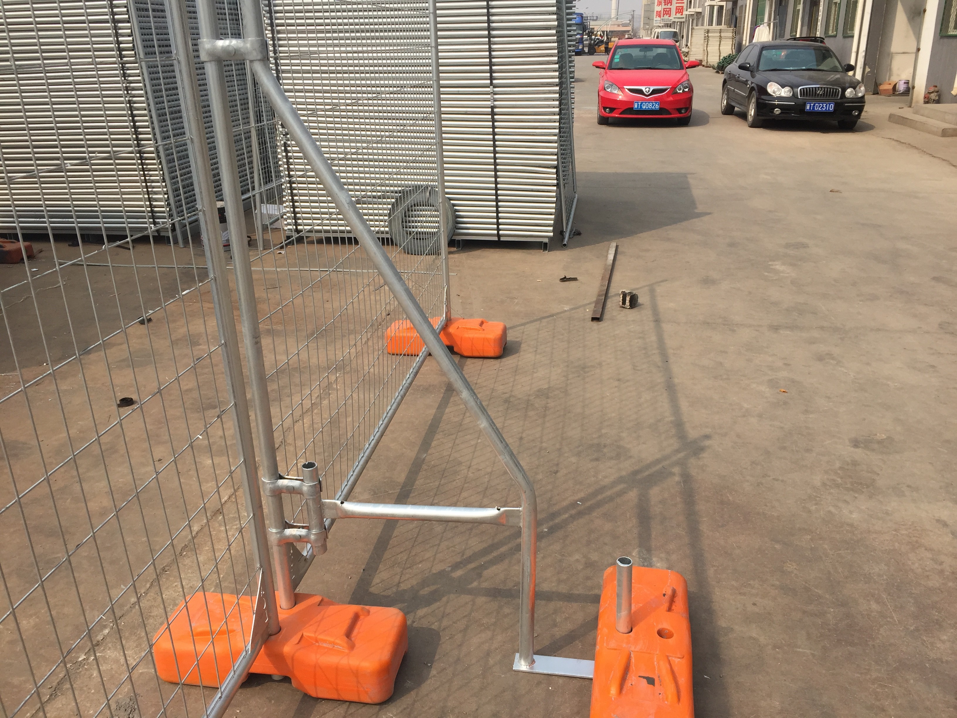 Full Hot Dipped Galvanized Temporary Fence Panels For Rent 42 Microns