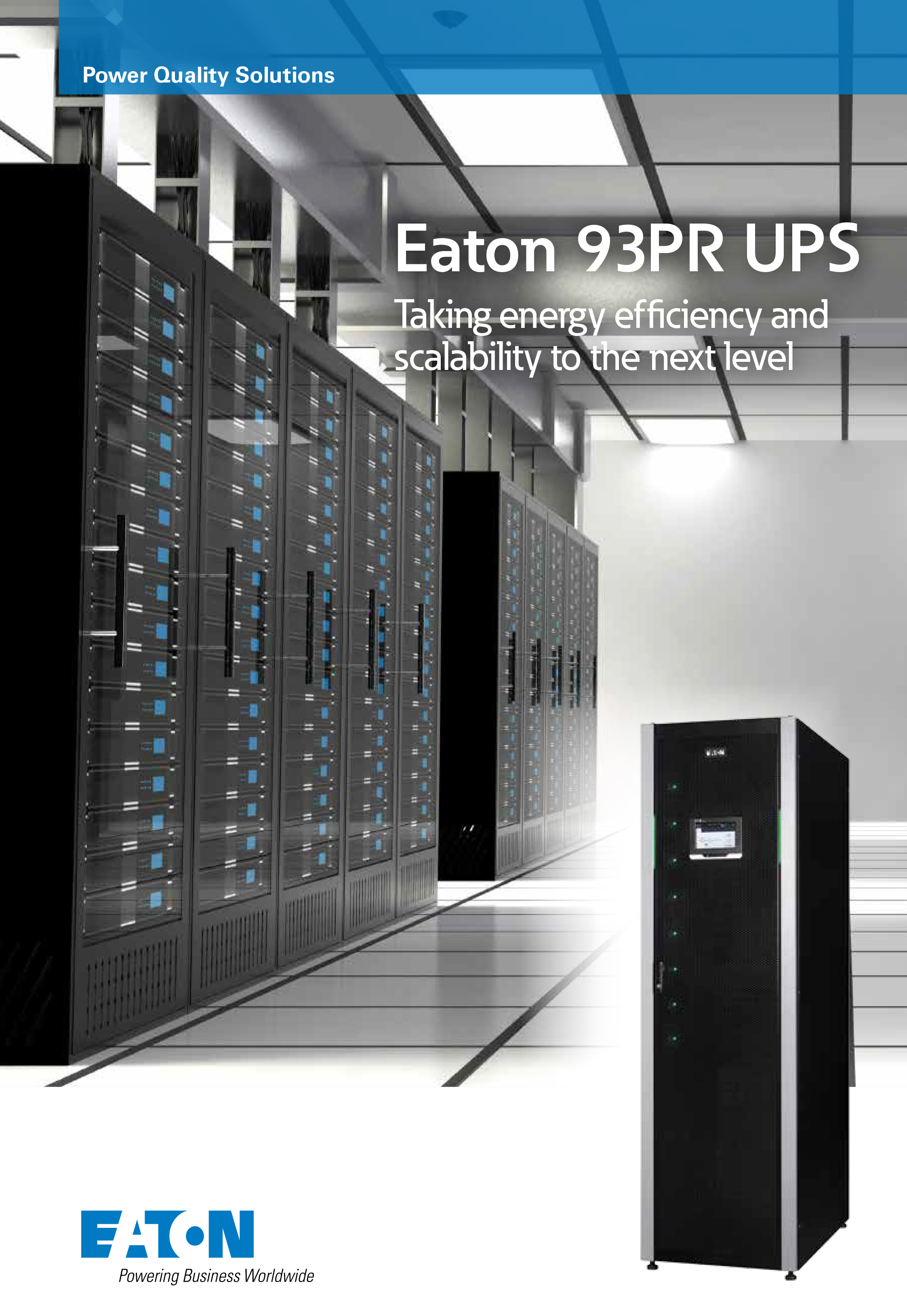 Eaton Brand batterie eaton 93PR series UPS15-500KVA 25KVA-200KVA uninterruptible power supply with three phase output for office