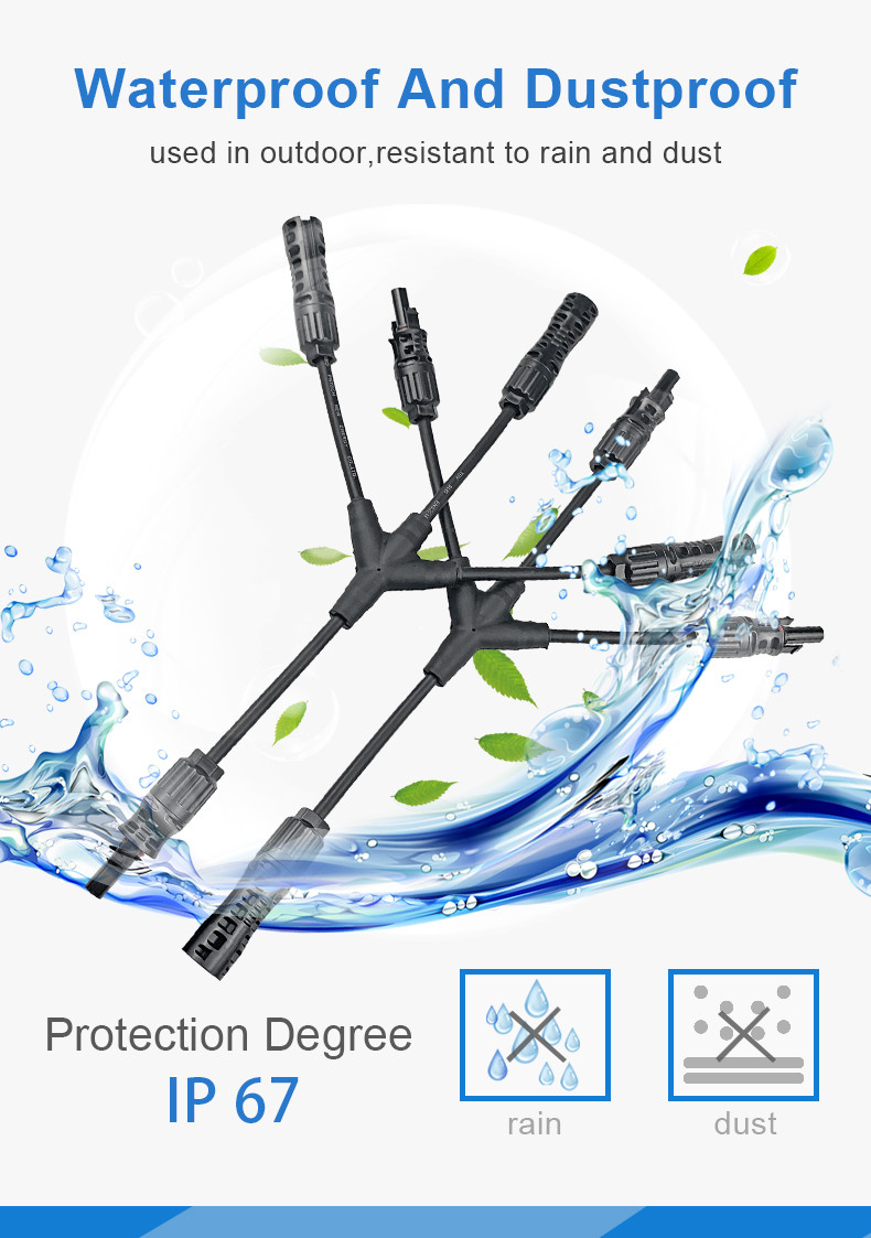 3 Branch Solar Connectors 25A 3Y For Module Power System