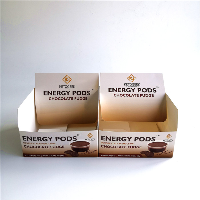 Cheap Custom Retail Logo Printed foldable Corrugated Cardboard Counter Display Box For Snack Bar Packaging