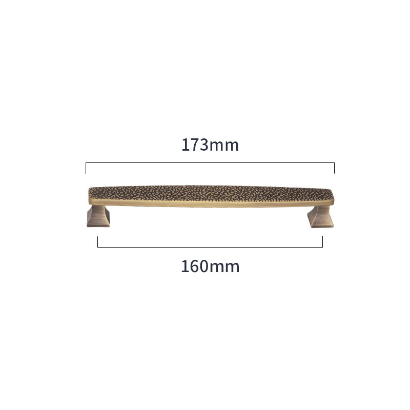 160mm 192mm Two Hole Brass Kitchen Door Handles Gold Brass Cabinet Handles