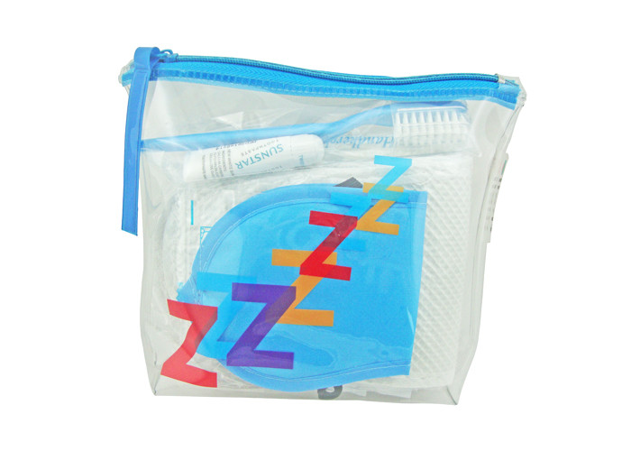 Journey / Flight Travel Kit , Cosmetic Travel Bag With Soap / Tissue / Liquid Hand Cleaner
