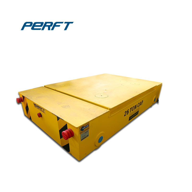 Customized heavy duty 40ton cable drum power rail traveling flat electric transfer cart