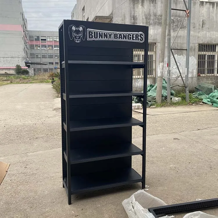 Convenience Store Gondola Retail Shelving 4 Post Display Rack Customized