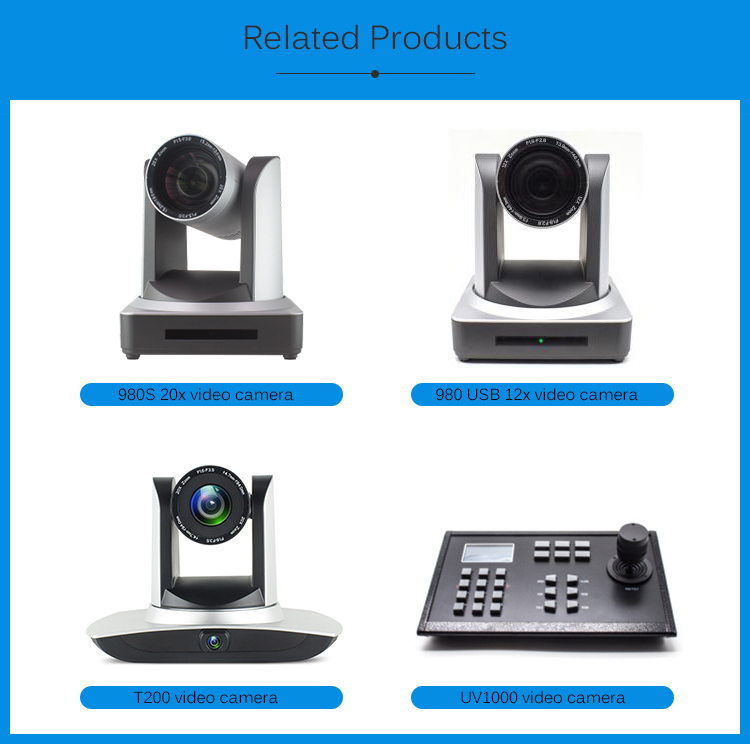 12x Zoom 1080P PTZ Video Camera for Video Conference System in Classroom Lecture Church