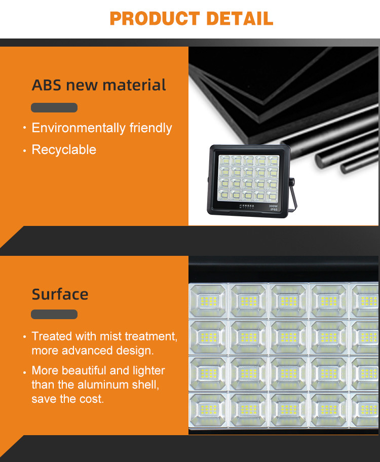 30W 50W 100W 300W 500W LED Solar Floodlight Outdoor IP65 Flood Light