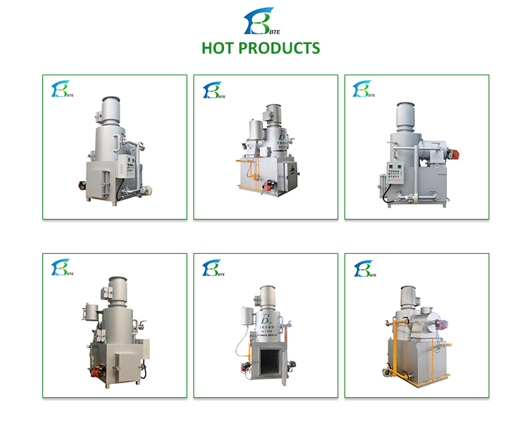 Pyrolysis Plant Rubbish Incinerator With Smokeless Burning Function 1000 Kg