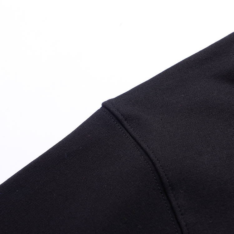 Black Color Custom Printed Sweatshirts , Autumn Winter Hoodie Print Pattern