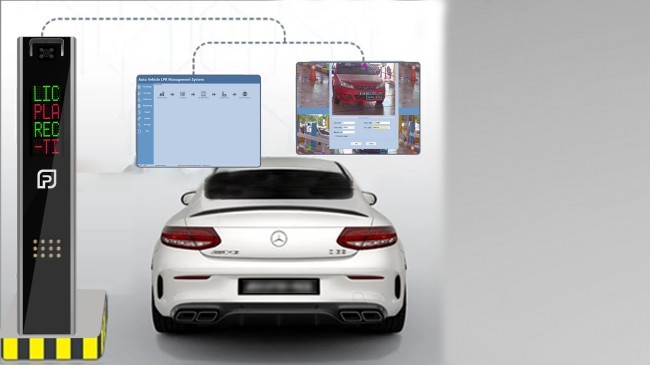 Smart Parking System LPR Parking Controller with Integrated LED and ANPR Camera