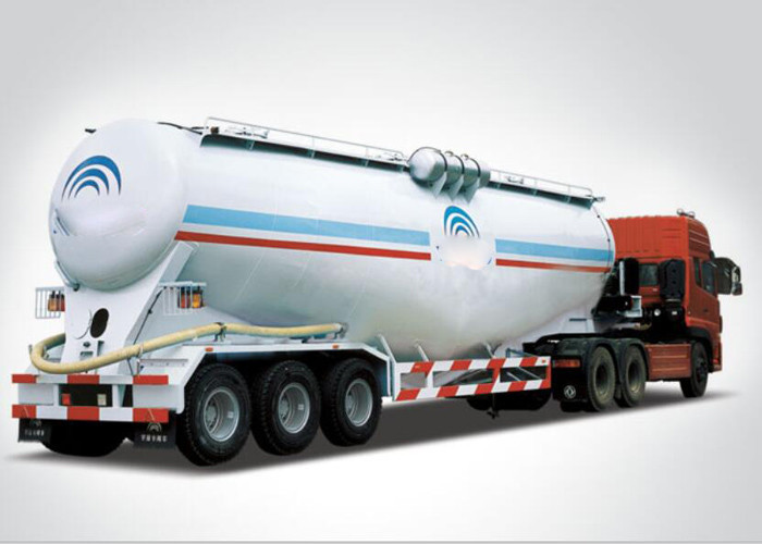 Carbon steel Semi Trailer Powder Material Tank Truck , 50 - 60 CBM trailer