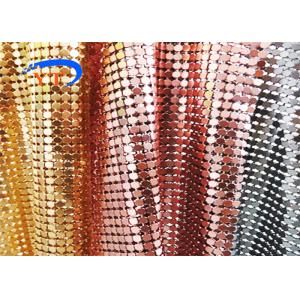 Sequin Woven Metal Stainless Steel Mesh Fabric 6mm SGS