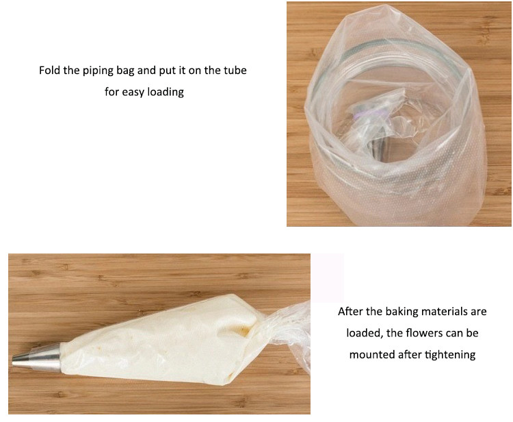 LDPE Eco Piping Bags With Nozzles , Reusable Cupcake Frosting Bag