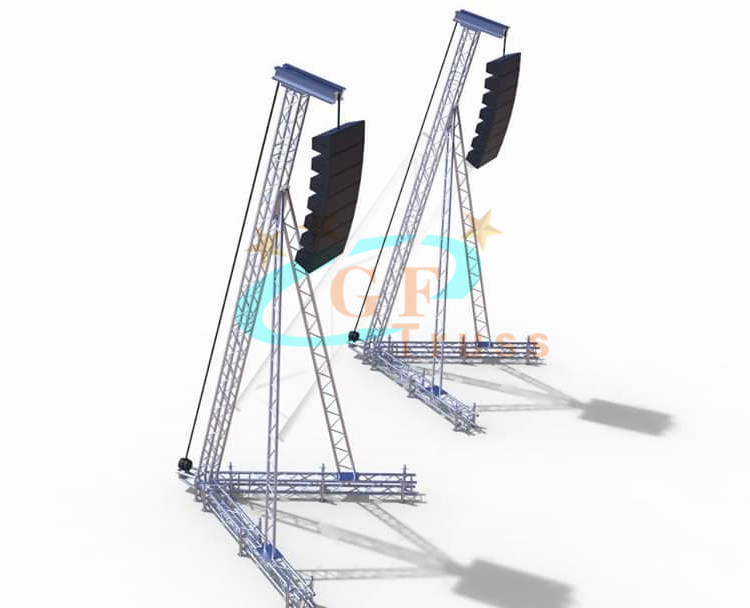 Heavy Duty Line Array Speaker Truss Stand 20m/Sec Max Windspeed