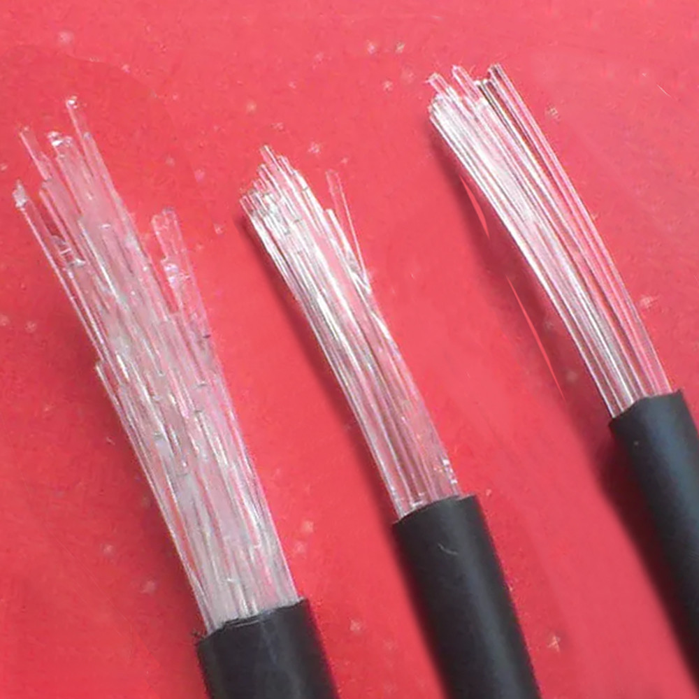 Factory Outlet POF 10mX 6mm Outer Diameter PVC PMMA Plastic Black Jacket Glow Fiber Optic Cable For Light Decorative