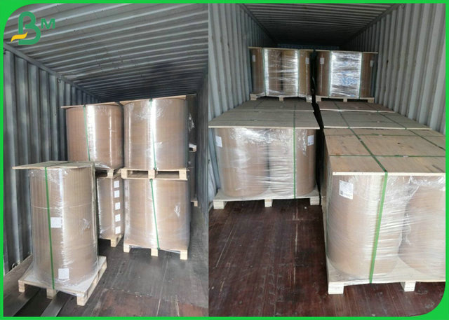 790mm Width 300gsm 350gsm Core 76mm Brown Color Kraft Paper Roll For Paper Bag