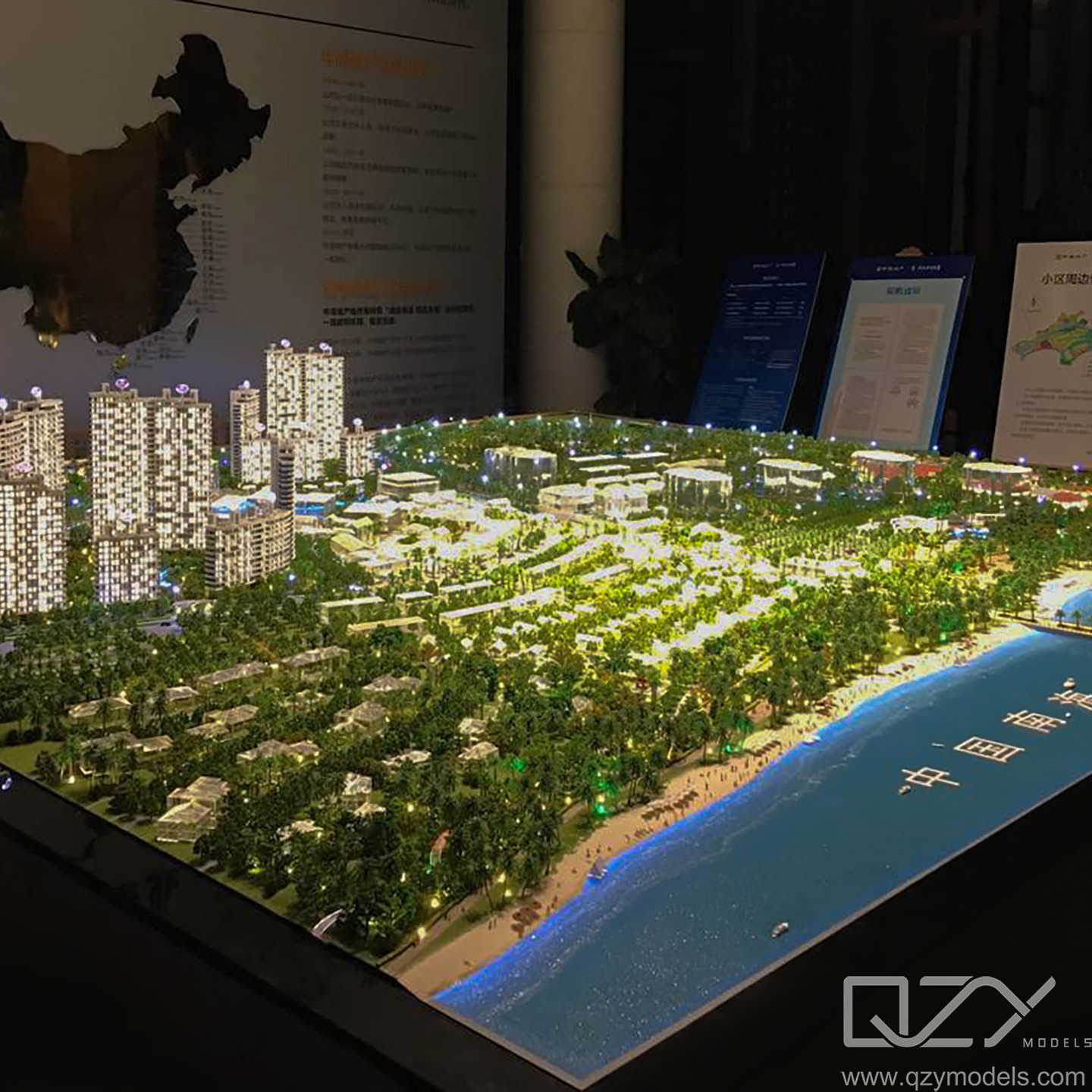 China Overseas Property 1/300 Architectural Maquette for Display and Assembly Required