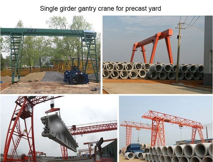 Single Girde Steel A Frame Gantry Crane With Electric Hoist 3~20T MH Model