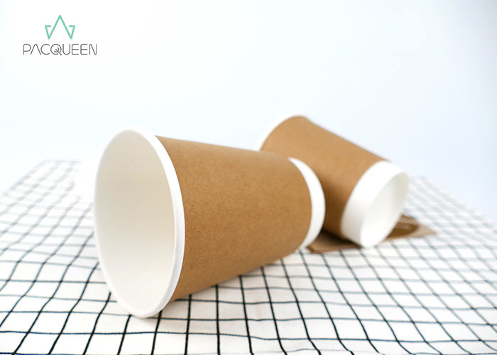 Excellent Insulation Double Paper Cup , Paper Espresso Cups Moisture Proof