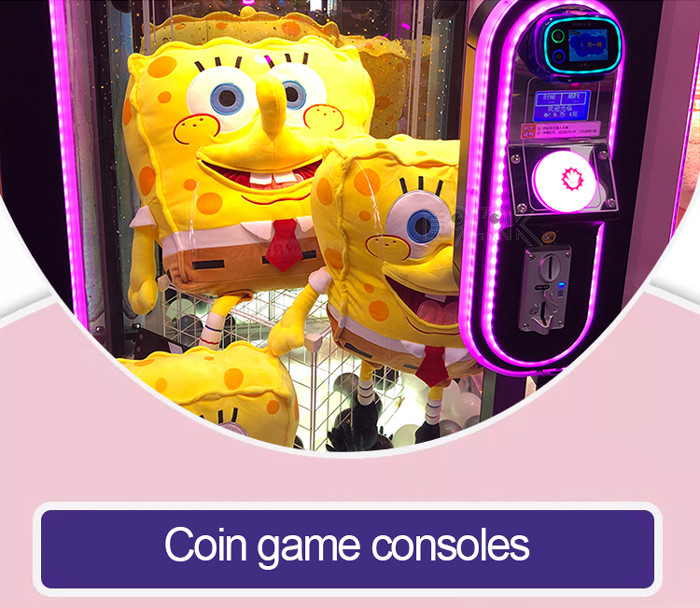 Plastic Coin Operated Vending Machine Pink Date Cut Prize Kids Game Machine