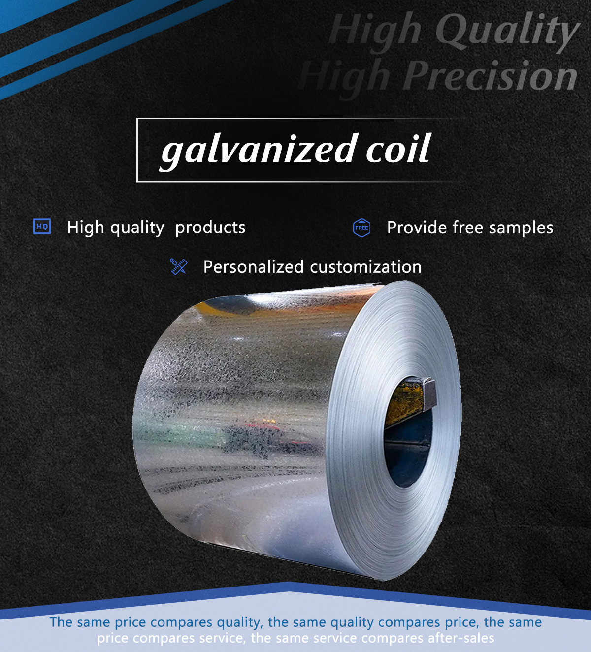 0.1-3mm Galvanized Sheet Coil Strip Hot Dip DC56D+Z 1000-6000mm