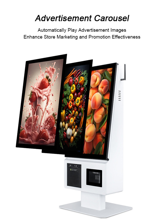 21.5" Customer Service Kiosk Touch Screen Foodservice Kiosk Self Ordering