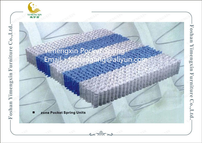 5 Zone Mattress Individually Pocketed Coils Low Noise High Carbon Steel Material